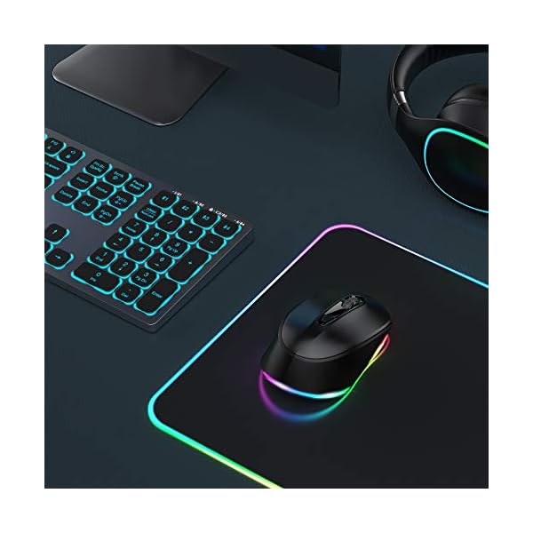 Seenda Wireless Bluetooth Mouse for Laptop, LED Rechargeable Silent Bluetooth Mouse for Computer, Compatible with Mac…