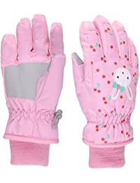 TRIWONDER Kids Winter Gloves Waterproof Ski Snow Gloves for Cold Weather Girls Snowboarding Skiing Sport Warm Mittens (Pink, L (9-13 years old))