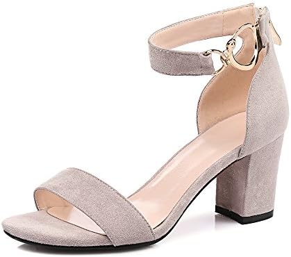 2017 summer sandals female Crocs all-match coarse with word strap high-heeled shoes Rome shoes tide,Thirty-six,Beige
