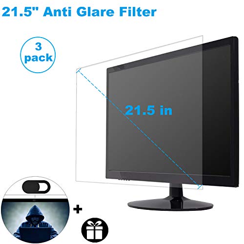 (3 Pack) 21.5 Inches Widescreen  Anti-Glare  Anti-Scratch Screen Protector Filter Dor Diagonal 16:9 LCD/LED HD Screen[Size:18.7″ Width x 10.5″ Height]