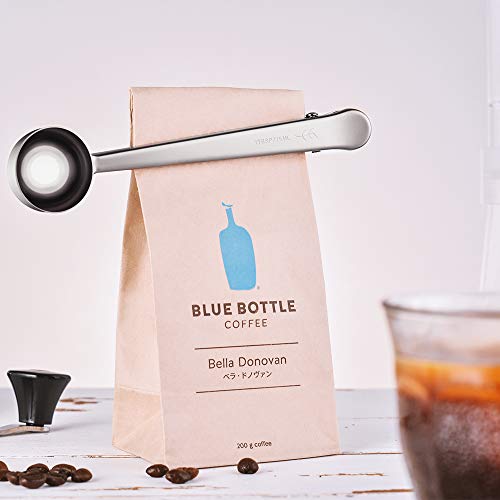 image for Soulhand Coffee Scoop,Stainless Steel coffee Scoop with Bag Clip + Gri