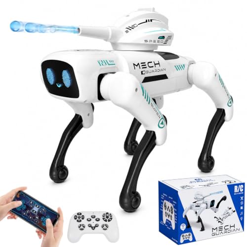 Robot Dog Toys for Kids, Remote Control & App Controls with USB C Charing | Programming Function, Singing Dancing Interactive Pet with Stories, Rechargeable RC Robotic Dog Gifts for Boys Girls Age 3-12