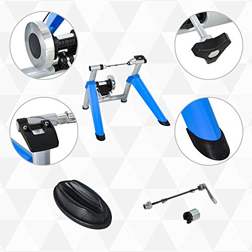 HOMCOM Indoor Bicycle Trainer Workout Stand Steel Frame 8 Level Magnetic Resistance Home Exercise Training for 650C… - Image 5