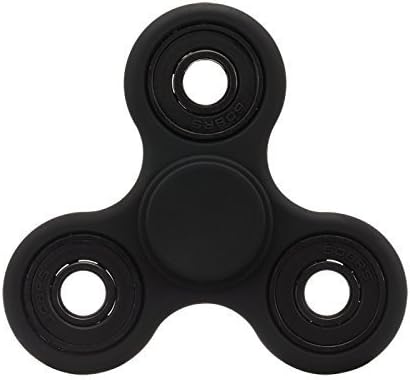 Amanossas NEW 2017 High Speed Fidget Spinner With Indented Center For Finger Balancing (Black) Spins 1-4 Min (H-SPEED BLACK)