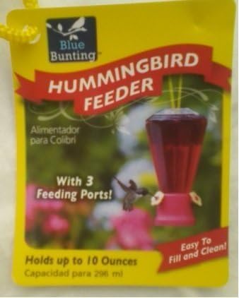 Amazon Com Blue Bunting 3 Port Hummingbird Feeder Garden Outdoor