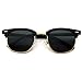 WearMe Pro Retro Classic Metal Half Frame Horn Rimmed Sunglasses