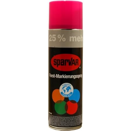 SparVar 6041452 Forstmarker Signierspray Geruchsarm 360 Grad Kugelventil, 500 ml, leuchtpink