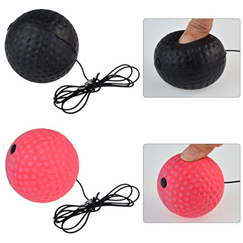 SUMERSHA Boxing Reflex Ball, 2 Difficulty Level Boxing Ball with Headband Improving Speed Reactions Hand Eye Coordination Boxing Punch Equipment