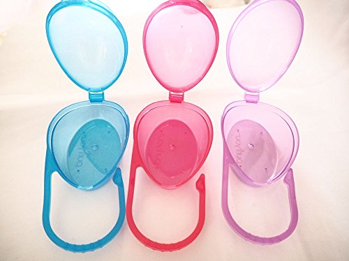 Pacifier Case: purifyou PurePouch BPA-Free Nipple Shield Case & Pacifier Holder, Set of 3, With Free Mesh Sack
