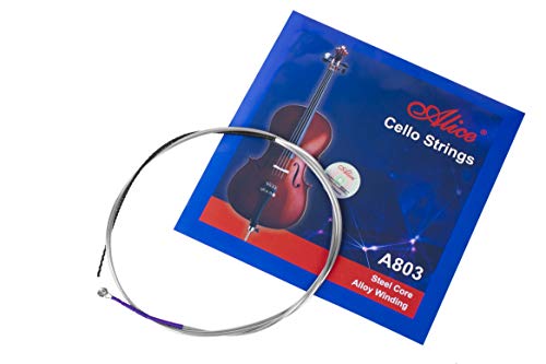 image for Alice Practice Steel Core A D G C 1 Set Cello Strings for Beginners