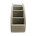 Fosinz Remote Control Holder Organizer Table Desk Leather Control Storage TV Remote Control Organizer with 5 Spacious Compartments (Beige)