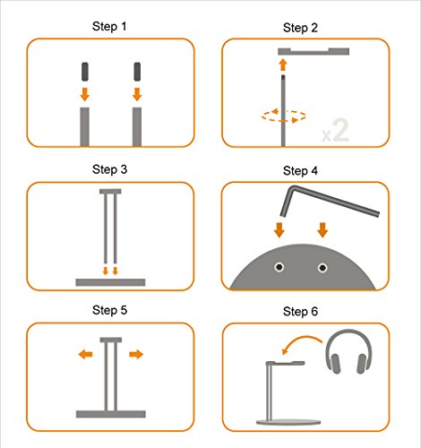 Jokitech Headphone Hanger, Super Steady Aluminum Slim Headphone Stands,Suitable for Beats, Sennheiser, Sony, Audio-Technica, Bose, Shure, AKG,B&O Play,Logitech.Razer Gaming Headphones and More -Gold