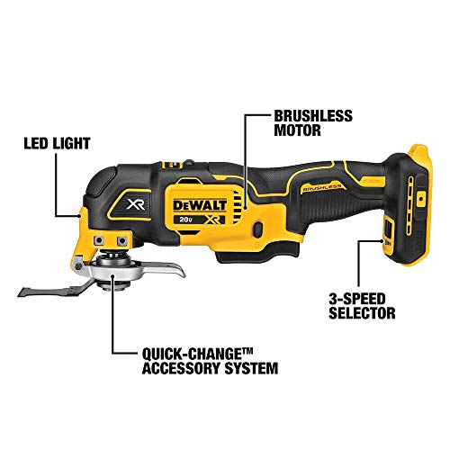 DEWALT 20V MAX* XR Oscillating Tool Kit, 3-Speed (DCS356C1) - Image 3