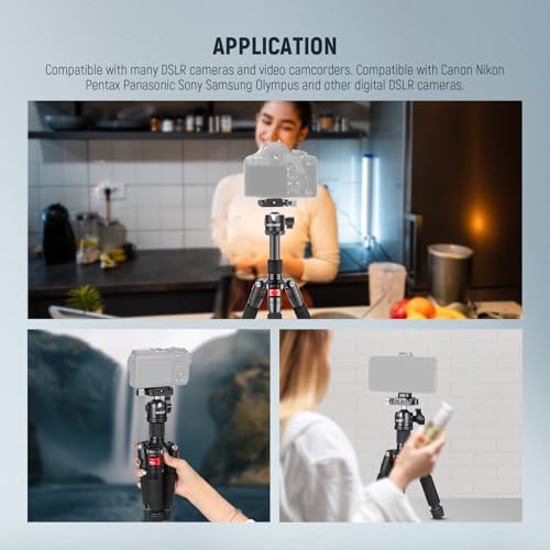 Neewer Portable Desktop Mini Tripod - Aluminum Alloy 20 inches/ 50 centimeters with 360 Degree Ball Head, 1/4 inch Quick Shoe Plate for DSLR Camera Video Camcorder, Load up to 11 pounds/5 kilograms