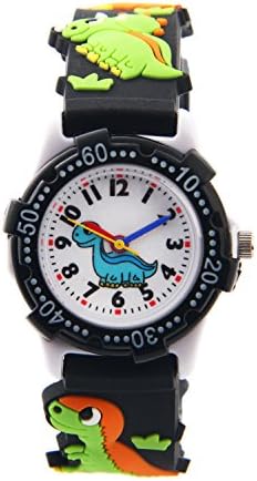 Jewtme Kids Time Teacher Watches 3D Cute Cartoon Silicone Children Toddler Wrist Watches Gift for 3-7 Year Old Boys Girls Little Child