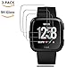 Fitbit Versa Screen Protector, XBRN [3-Pack] Tempered Glss Screen Protector for Fitbit Versa, 2.5D Round/Full Coverage/No-Bubble/HD Clear/Anti-Scratch 9H Glass Screen Shield for Fitbit Smart Watch