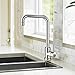Kitchen Faucet NO.16 LOVER Commercial Utility Stainless Steel Single Handle Kitchen Sink Faucets Brushed Nickel Modern Hot and Cold for Kitchen Sink Faucet and Bar/RV Kitchen Faucets
