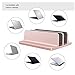 Semoic Double Slot Base Adjustable Thickness Aluminum Notebook Holder Double Space Stand Desktop Laptop Stand Vertical for Surface(Rose Gold)thumb 1
