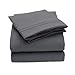 Olivia Branch 1800 Prime Collection - Soft and Cozy Sheet Sets - Wrinkle Resistant, deep Pocket, and Luxury Hotel Quality - Over in Twin, Full, Queen, King and Cal King - Queen, Gray