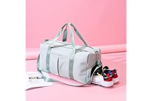 Gym Tote Bags for Women Men with Shoes Compartment Waterproof Weekend Overnight Duffle Tote Bag Lightweight Hospital Carry on