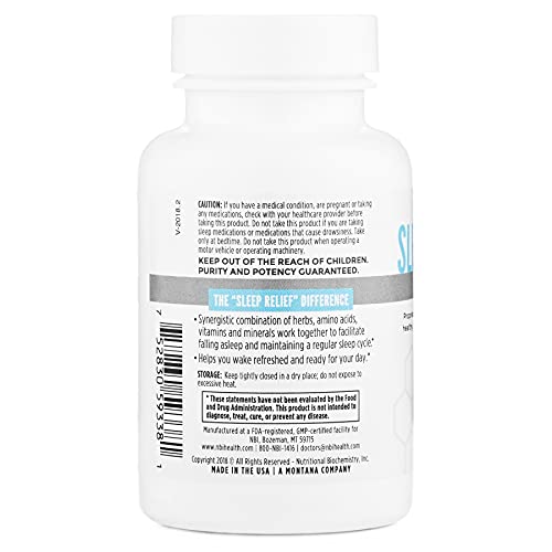 NBI Sleep Relief Melatonin Natural Formula Soothing Bedtime Sleep Aid