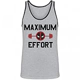 Customized Girl Maximum Deadpool Workout: Unisex Canvas Jersey Tank Top