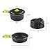 New South 10pcs Camping Cookware Mess Kit, Lightweight Pot Pan Kettle with 2 Cups, Fork Knife Spoon Kit for Backpacking, Outdoor Camping Hiking and Picnicthumb 3