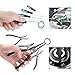 Glarks 4Pcs 7-Inch Internal/External Circlip Plier Snap Ring Pliers with 4Pcs Precision Hook Set for Ring Remover Retaining and Remove Hoses, Gaskets