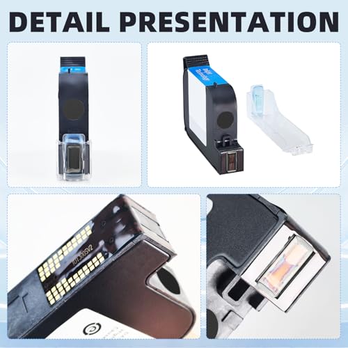 Ink Cartridge Rapid Drying Inkjet, 42ml Inkjet Printer Cartridge Quick Dry Solvent Ink Cartridge Replacement for 0.5inch/12.7mm Models Printer(Black)