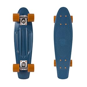 Retrospec Quip Mini Cruiser Skateboard 22.5″ and 27″ Classic Retro Plastic Cruiser Complete Skateboard with ABEC 7 Bearings and PU Wheels Compact Board with Grippy, Molded Waffle Deck