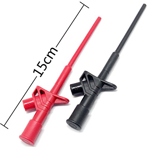 AideTek needle tipped tip lead TL809 leads set for FLUKE EXTECH multimeter two safety crocodile clips Shrouded banana plugs lead extensions TLP20162