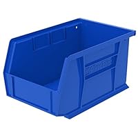 Akro-Mils 30237BLUE Plastic Storage Stacking Hanging Akro Bin, 9-1/4-Inch by 6-Inch by 5-Inch, Blue, Pack of 12