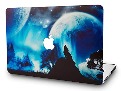 KECC Laptop Case for MacBook Pro 13" (2019/2018/2017/2016) Plastic Hard Shell Cover A2159/A1989/A1706/A1708 Touch Bar (Wolf)