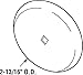 Prime-Line MP9202 Cabinet Knob Backplate, 2-13/16 In. Outside Diameter, Stamped Steel (Pack of 5)
