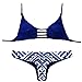 Baby Box Brazilian Vintage Triangle Swimwear Bikini Bandeau Push Up Bra Size S Blue