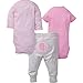 Gerber Baby 3 Piece Long and Short Sleeve Onesies With Pant, elephant, 3-6 Months
