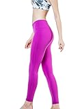 TM-YP06-PPL_Small J-DEM Tesla Women's Yoga Pants Slimming Fitness Leggings w Hidden Pocket YP06