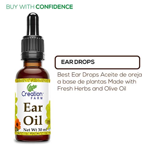 Creation Farm Ear Oil Drops with Mullein, Calendula, St Johns Wort, All