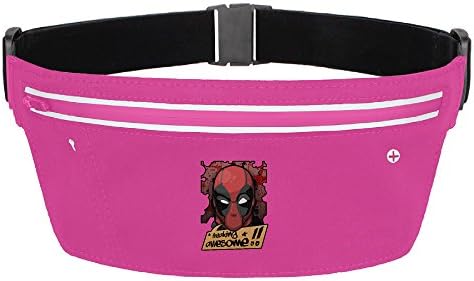 Deadpool Freaking Awesome! Running Belt Workout Fanny Pack Running Bag Waist Pack For Cycling, Jogging, Running, Hiking ,cross For Training, Red