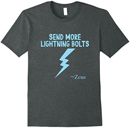 Mens Zeus God Greek Mythology Thunder Bolt Graphic T-shirt 2XL Dark Heather