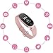 Fitness Tracker,Women Smart Fitness Watch, Heart Rate Monitor Smart Bracelet IP67 Waterproof Smart Bracelet with Health Sleep Activity Tracker Pedometer for Smartphone (Rose Gold+H)