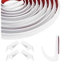 40 FT RV Rain Gutter, Drip Rail, J-Shape Rain Gutter with 4 RV Rain Gutter Spouts, 1/2 Inch PVC Plastic Roof Rain Diverter St