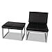 Alera ALE Ispara Series Armless Cube Chair, 26-3/8 x 31-1/8 x 30, Black/Silver