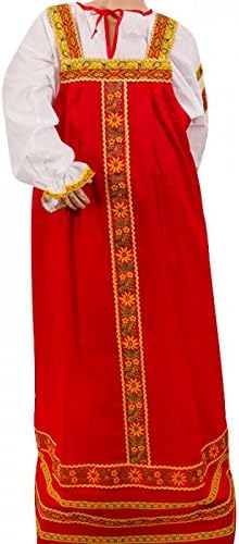 Girls Russian Folk Traditional Sundress and Blouse Set "Dashenka" 7-8 Years