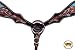 HILASON Western Horse Breast Collar Tack American Leather Dark Brown Floralthumb 4