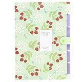 Skydue Floral Printed Accordion Document File Folder Expanding Letter Organizer (Green)