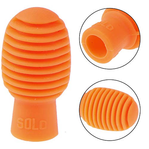 6 Pieces Drum Silent Tips Drum Dampener Silicone Drumstick Drum Practice Silent Accessories Mute Replacement for Musical Practice Instruments(Orange,Grey) - Thumbnail 6