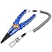 Booms Fishing X1 Aluminum Fishing Pliers Saltwater, Surf Fishing Tackle Kit, Fishing MultitoolHook Remover Braided Fishing Line Cutting and Split Ring with Coiled Lanyard and Sheath