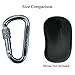CARAPEAK 30kN Heavy Duty Screwgate Locking Snag-Free 6 Pack Set D Shape Carabiner, Strong Steel Clip for Gym, Hammock, Hunting Black