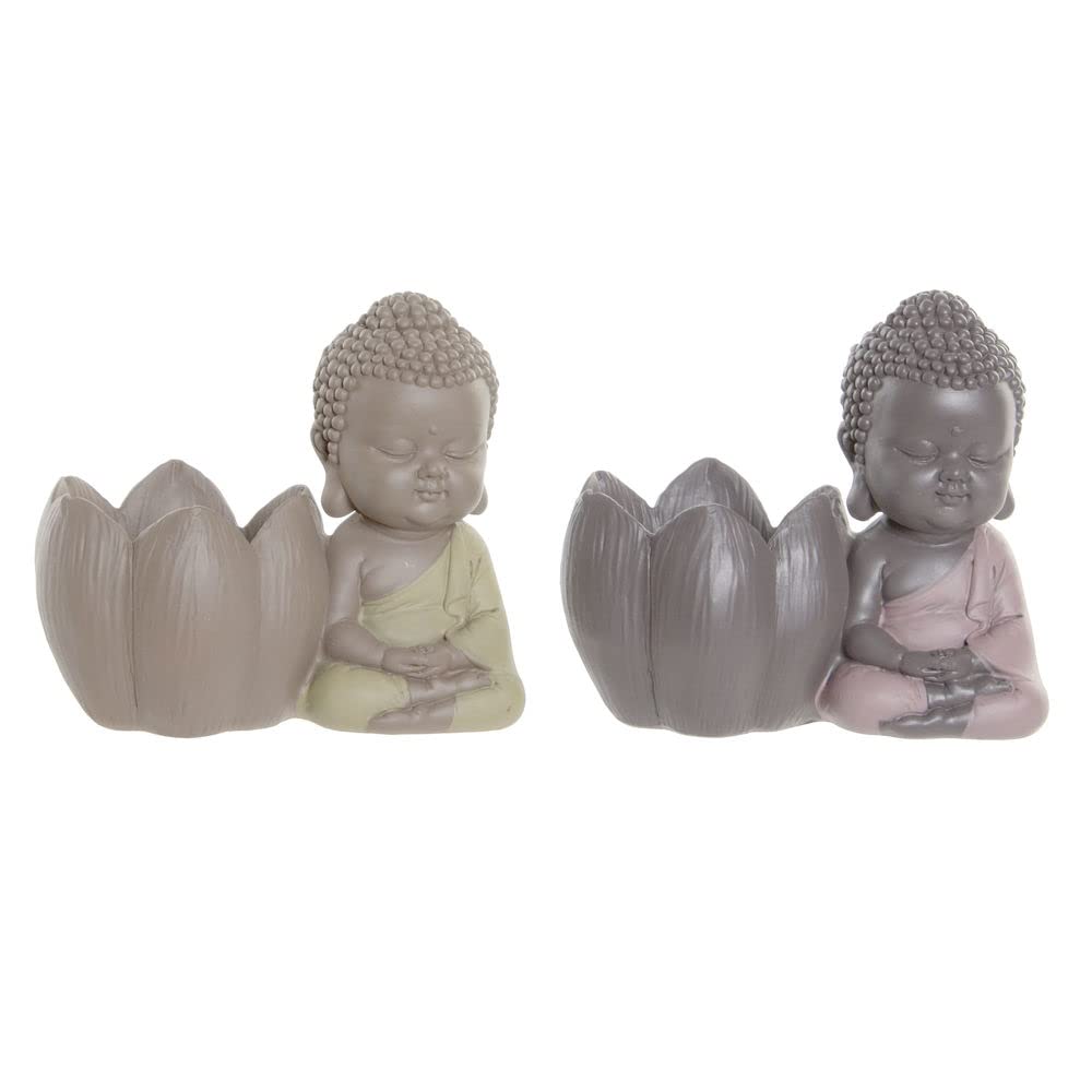 DKD Home Decor Decorative Figure, Estándar, Brown,green,pink